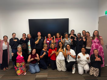 MyTime Facilitators with Simone from Key Word Sign at the MyTime Facilitator forum for Play Matters Australia. 
