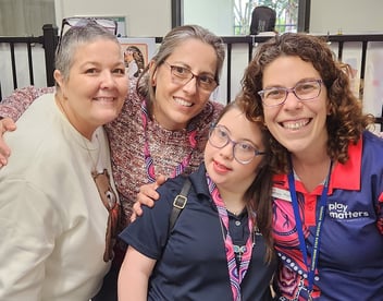 Stacey, Monica, Olivia and Nicole at Sunnybank PlayConnect+ together.