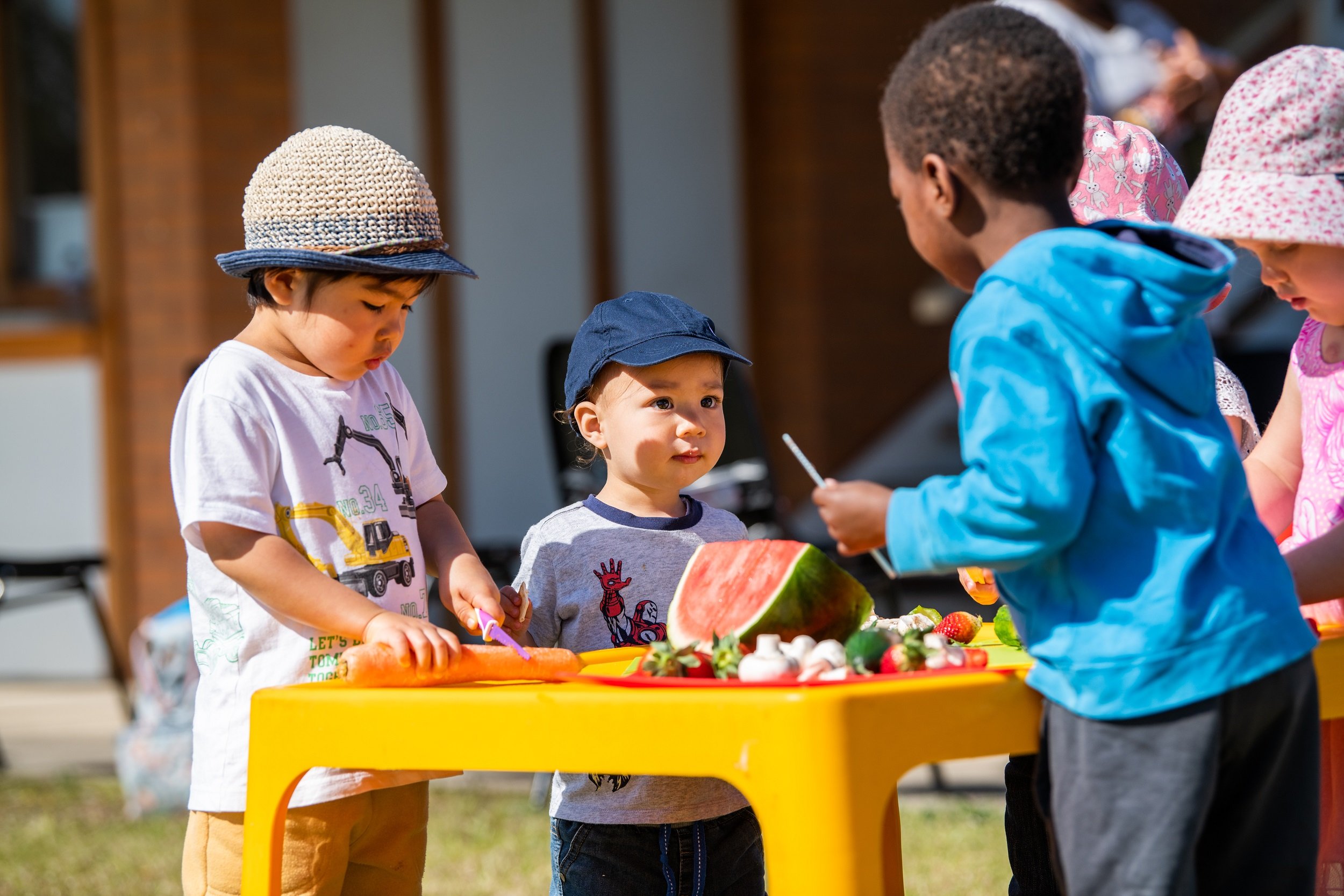 Culturally diverse children playing together