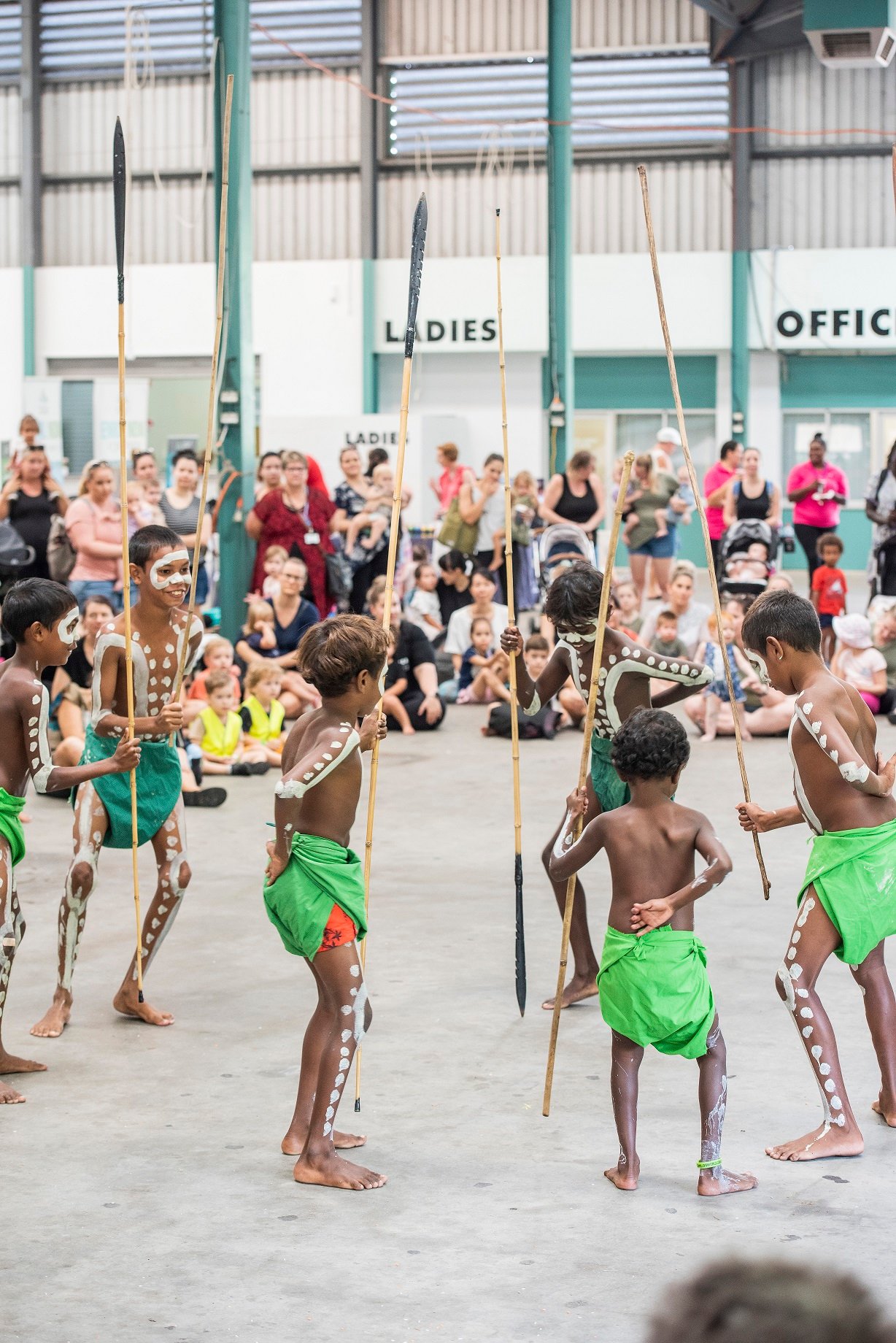 Children from Yarrabah community performing at the RAP launch