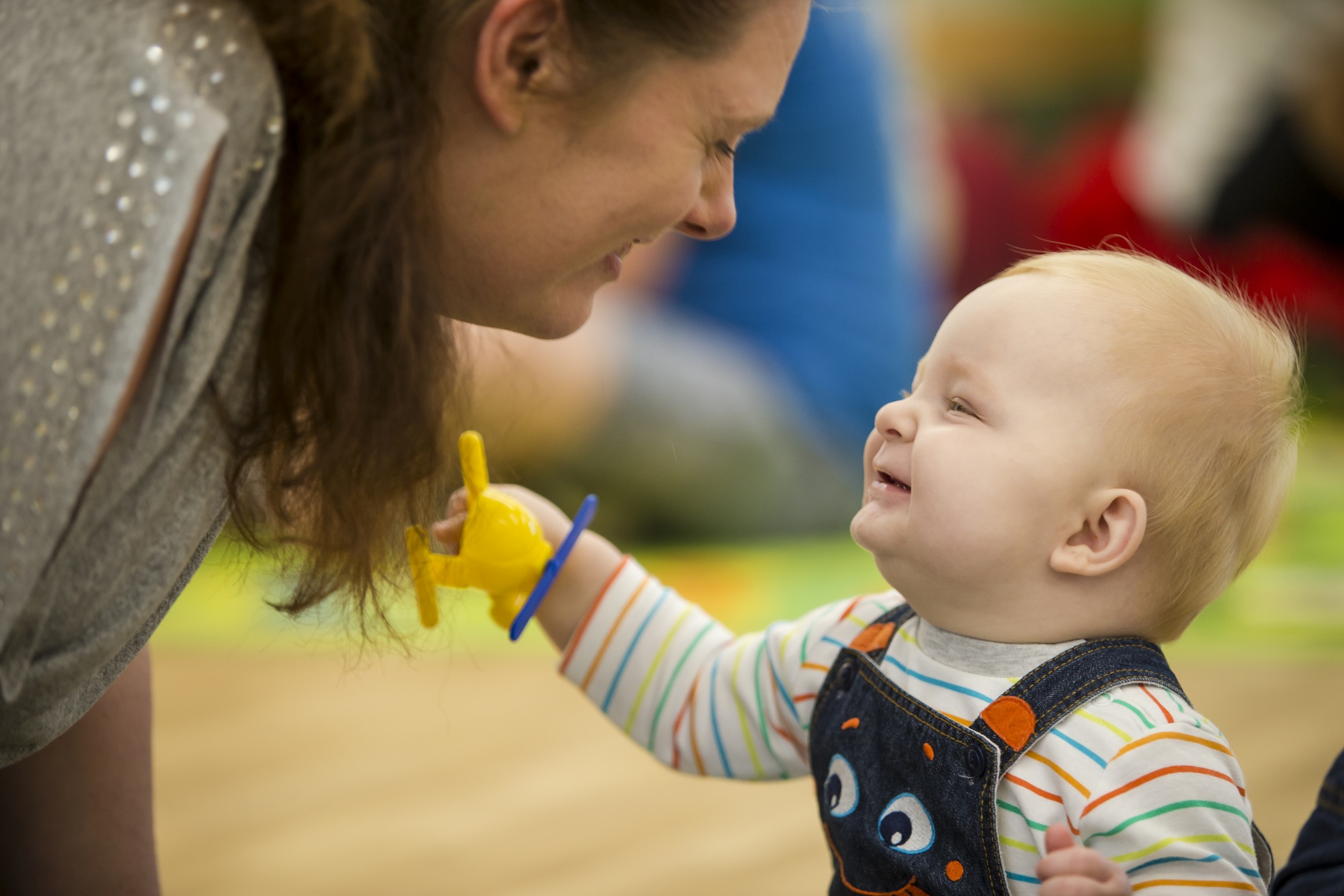 Parent and baby creating strong bonds through play