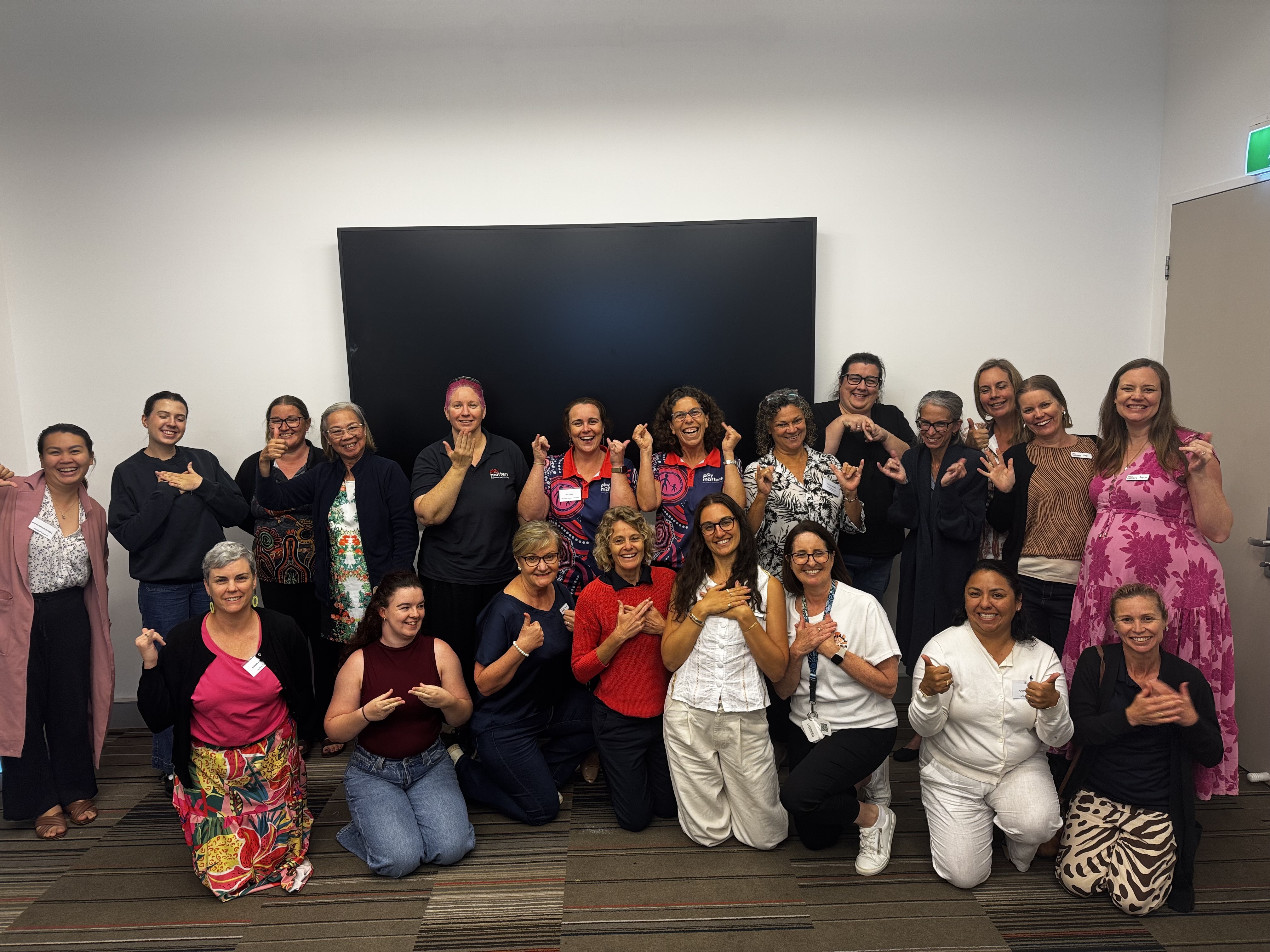MyTime Facilitators with Simone from Key Word Sign at the MyTime Facilitator forum for Play Matters Australia. 