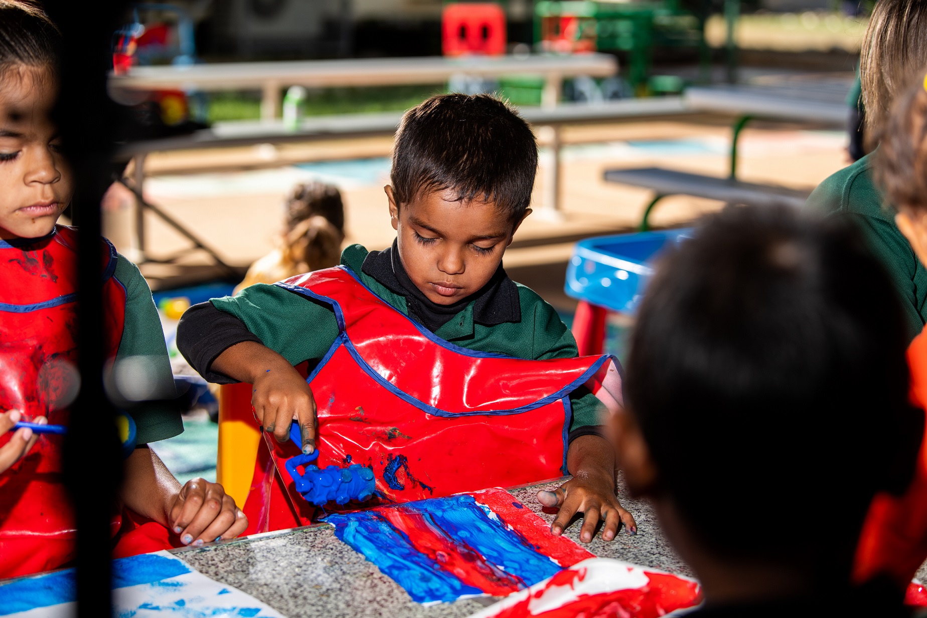 Child painting