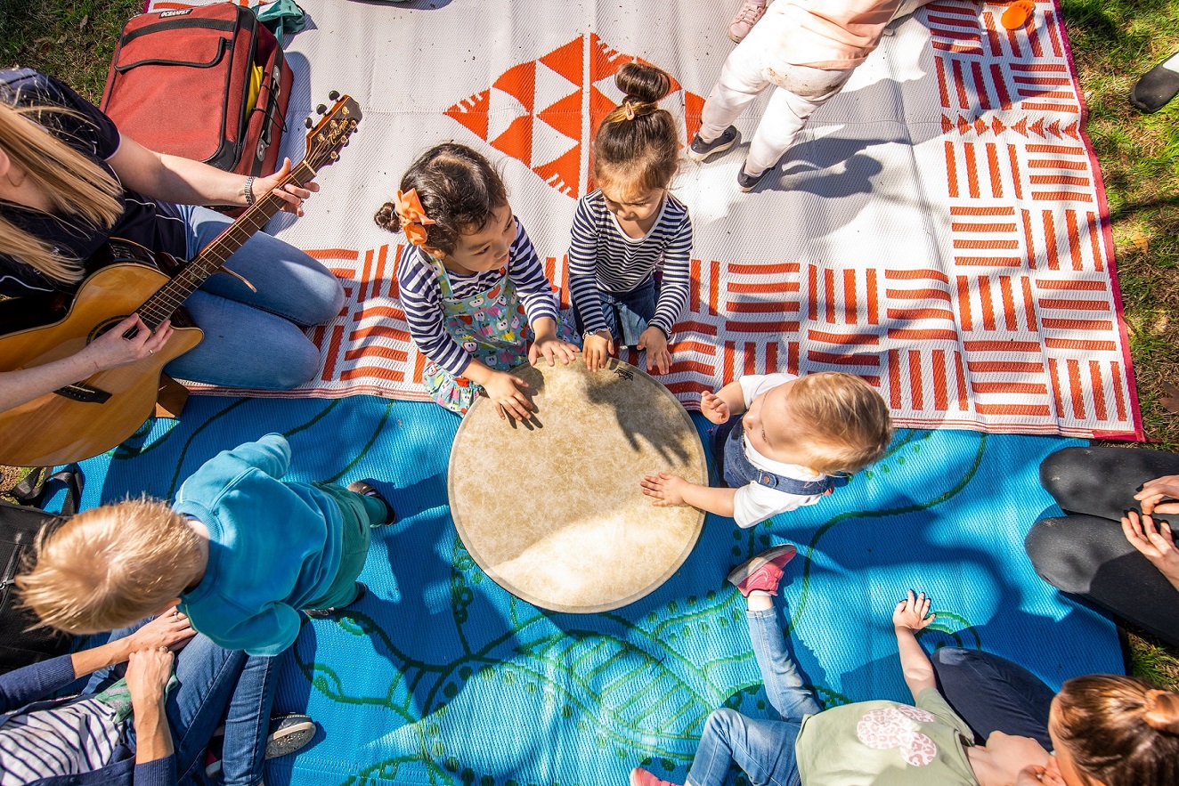 Children and drums