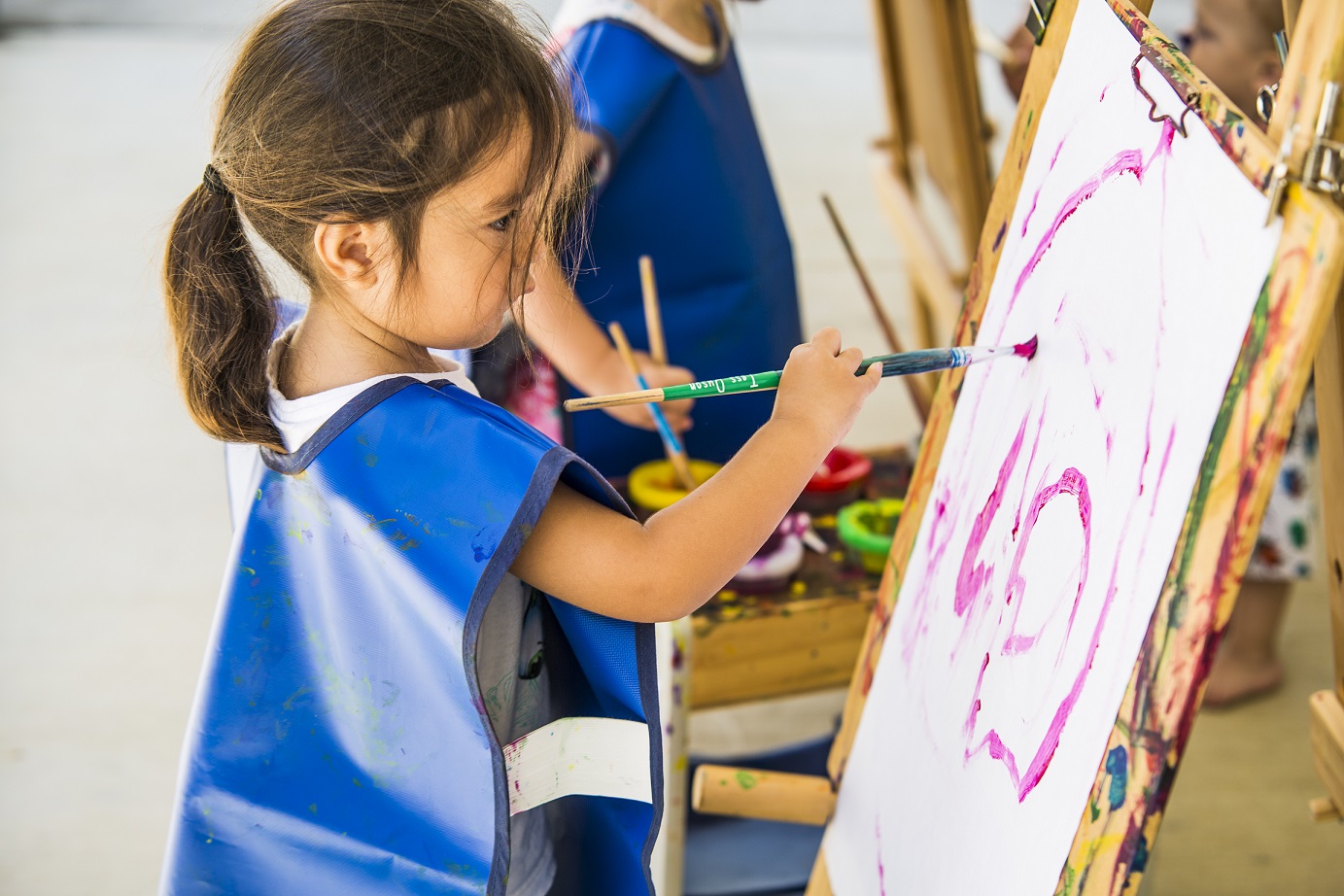 Child painting