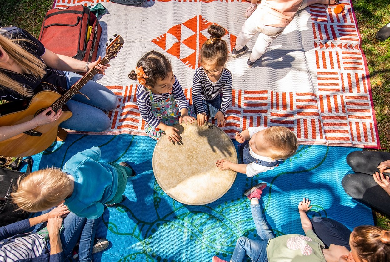 Children with drums